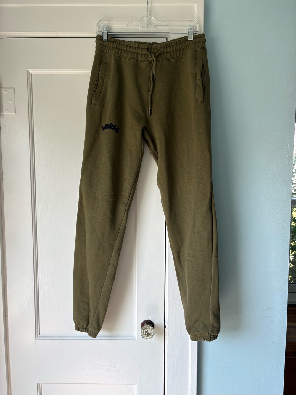WDRFA Olive Green Classic Graphic Sweatpants Joggers Streetwear Gorpcore
